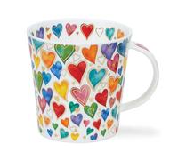 DUNOON Cairngorm Dazzle - Taza (0,48 L), diseño de corazones
