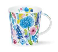 DUNOON Cairngorm - Taza (0,48 L), diseño floral, color azul