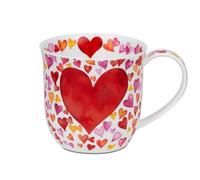 Dunoon Cumbrae Big Love - Taza de porcelana fina (0,45 L), color rojo