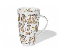 Taza Dunoon Meerkat Mob Suricata Henley 0,55 L Porcelana De Hueso Fino