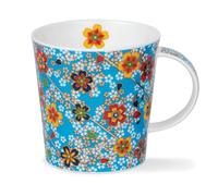 Dunoon Lomond Kyushu - Taza de porcelana fina con detalles dorados (azul claro)