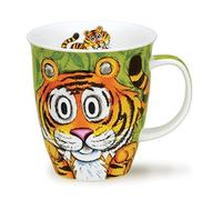 Dunoon Nevis Go Wild Crazy Animal - Taza de porcelana, diseño de tigre