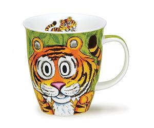 Dunoon Nevis Go Wild Crazy Animal - Taza de porcelana, diseño de tigre