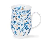 Dunoon Suffolk Bloomsbury Small Bloom - Taza de porcelana fina (0,31 L), diseño floral, color azul y blanco