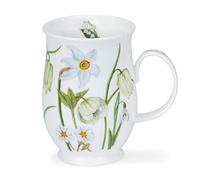 Dunoon Taza de porcelana fina, colección floral Sonata, fabricada en Inglaterra (blanco)