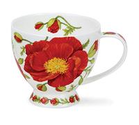 Dunoon Taza de porcelana fina de hueso, fabricada en Inglaterra (Papaver)