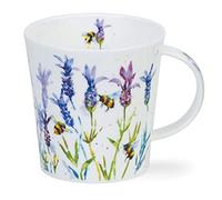 Dunoon Taza de porcelana fina hecha en Inglaterra, diseño de abejas ocupadas 480 ml, apta para lavavajillas (lavanda)