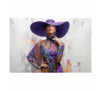 DunPei Arte lienzo Una mujer pura Impresiones decorativas para sala de estar, ilustraciones para el pasillo: arte femenino, sexy, abstracto, glamuroso, hermoso, moderno.（multicolor-70x100cm Sin marco