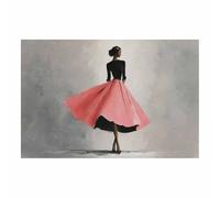 DunPei Arte lienzo Una mujer rústica Impresiones decorativas para sala de estar, ilustraciones para el pasillo: arte femenino, sexy, abstracto, glamuroso, hermoso, moderno.（rosa-60x90cm Sin marco