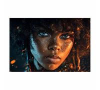 DunPei Arte lienzo Una mujer tenaz Impresiones decorativas para sala de estar, ilustraciones para el pasillo: arte femenino, sexy, abstracto, glamuroso, hermoso, moderno.（multicolor-50x70cm Sin marco