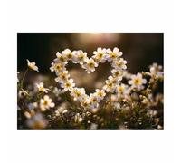 DunPei Cuadro de Flores en Lienzo de Gran Formato, Flores frías y brillantes Lienzo de Galería Montado en Bastidor, Listo para Colgar Incluido（rosa-30x45cm Sin marco