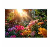 DunPei Cuadro Moderno de Flores sobre Lienzo, Flores fragantes Arte Abstracto para Decoración de Pared de Salón, Dormitorio y Baño（rojo-50x70cm Sin marco