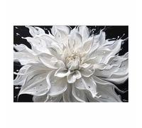 DunPei Cuadro Moderno en Lienzo con Formas Florales Geométricas, Flores preciosas Diseño Gráfico para un Salón de Estilo Actual（púrpura-60x90cm Sin marco