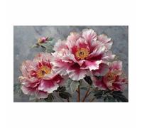 DunPei Decoración de Pared con Motivo Floral de Acuarela, Flores exquisitas Ambiente Romántico para Dormitorio Matrimonio o Salón（blanco-50x70cm Sin marco