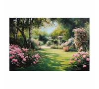 DunPei Decoración de Pared con Motivo Floral de Acuarela, Flores limpias Ambiente Romántico para Dormitorio Matrimonio o Salón（verde-30x45cm Sin marco