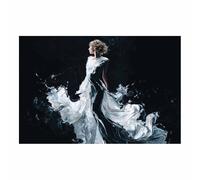 DunPei Impreso en lienzo. Sensual, Una mujer animada hermoso, clásico, sexy, erótico, imagen de baño, mujer para dormitorio. apartamento, bar, decoración de casa de playa.（blanco-80x120cm Sin marco