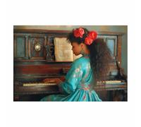 DunPei Impreso en lienzo. Sensual, Una mujer melancólica hermoso, clásico, sexy, erótico, imagen de baño, mujer para dormitorio. apartamento, bar, decoración de casa de playa.（verde-30x45cm Sin marco