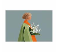 DunPei Impreso en lienzo. Sensual, Una mujer tenaz hermoso, clásico, sexy, erótico, imagen de baño, mujer para dormitorio. apartamento, bar, decoración de casa de playa.（verde-30x45cm Sin marco