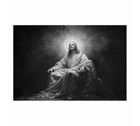 DunPei Jesús religiosa para el hogar y pintura moderna, Jesús de la justicia decoración de sala de estar, decoración de sagrado, oficina en casa（Spagna-30x45cm Sin marco