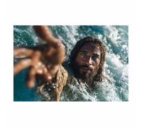 DunPei Jesús religiosa para el hogar y pintura moderna, Jesús de la justicia decoración de sala de estar, decoración de sagrado, oficina en casa（Spagna-70x100cm Sin marco