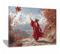 DunPei Lienzo decorativo para pared de Jesús, Jesucristo, Dios de la Misericordia imagen de la póster católico, oración de la iglesia, decoración de habitación（Spagna-80x120cm Enmarcado