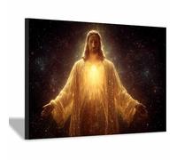 DunPei Póster de Dios, Jesucristo completo Lienzo decorativo para pared,obra de arte católica para habitación espiritual, dormitorio, decoración del hogar（Spagna-30x45cm Enmarcado