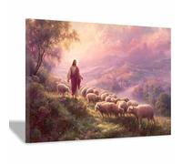 DunPei Póster de Dios, Jesucristo el Salvador Lienzo decorativo para pared,obra de arte católica para habitación espiritual, dormitorio, decoración del hogar（Spagna-80x120cm Enmarcado
