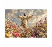 DunPei Póster de Dios, Jesucristo el Salvador Lienzo decorativo para pared,obra de arte católica para habitación espiritual, dormitorio, decoración del hogar（Spagna-60x90cm Sin marco