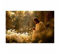 DunPei Póster de Dios, Jesucristo, el Salvador Lienzo decorativo para pared,obra de arte católica para habitación espiritual, dormitorio, decoración del hogar（Spagna-60x90cm Sin marco