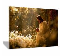 DunPei Póster de Dios, Jesucristo, el Salvador Lienzo decorativo para pared,obra de arte católica para habitación espiritual, dormitorio, decoración del hogar（Spagna-50x70cm Enmarcado