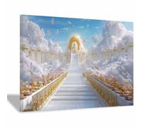 DunPei Póster de Dios, Jesús de la redención Lienzo decorativo para pared,obra de arte católica para habitación espiritual, dormitorio, decoración del hogar（Spagna-50x70cm Enmarcado