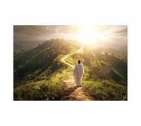 DunPei Póster de Dios, Jesús de la Seguridad Social Lienzo decorativo para pared,obra de arte católica para habitación espiritual, dormitorio, decoración del hogar（Spagna-50x70cm Sin marco