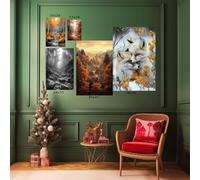 DunPei vintage Animal Pinturas artísticas Lin xiongzai decoración es adecuada para salas de estar dormitorios cocinas oficinas baños（marrón33-70x100cm Sin marco