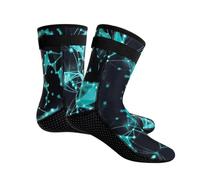 DUNSBY Calcetines Piscina Neopreno Buceo Traje de Neopreno 3 mm Calcetines Surf Hombres Mujeres Accesorios Playa Material Suave Botas Buceo Antideslizantes Aqua(3MM Starry Blue,XXL(46-47))