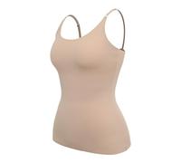 DUNSBY Camiseta Reductora Mujer Camisola Moldeadora de Abdomen for Mujer, Camiseta sin Mangas Moldeadora, Ropa Interior Adelgazante, Chaleco Moldeador de compresión Sexy(Beige,S)