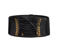 DUNSBY Corset Mujer Cinturones de diseñador de Talla Grande for Mujer Fajas elásticas Anchas y Grandes cinturón corsé Negro de Cintura Femenina