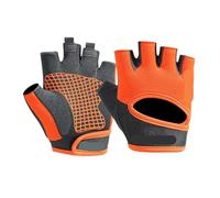 DUNSBY Guantes Gym Guantes de Ciclismo de Medio Dedo, Antideslizantes, Transpirables, a Prueba de Golpes, Resistentes al Desgaste, for Exteriores, Fitness, Boxeo, Correr, Guantes Unisex(Orange,L)