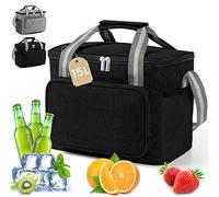 DUNSOO 15L Bolsa Termica Porta Alimentos, Nevera Portatil, Bolsa Comida Trabajo, Bolsa Porta Alimentos para Fiambrera Picnic, Playa, Trabajo, Almuerzo, Oficina, Escuela