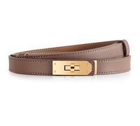 DUNSOO Cinturones Mujer,Sólido Cinto Mujer,Cinturón Fino Ajustable para Mujer de Cuero Adecuado para Decoración de Vestidos, Jeans