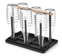 DUNSOO Portabotellas y Portavasos para Almacenaje Cocina, 6 Portavasos de Metal Accesorios Cocina, Escurridor de Platos para Botellas y Tazas
