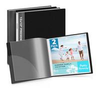 Dunwell Carpeta de 12 x 12 pulgadas con fundas - Carpeta con protectores de hojas transparentes, 24 bolsillos, exhibición de 48 páginas, libro de presentación de 12 x 12 pulgadas, portafolio de arte