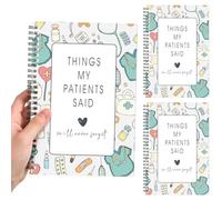Dunzoom Cuaderno de 2 piezas para enfermera, con texto en inglés "Things My Patients Said Hardcover Spiral", cuaderno de agradecimiento para enfermeras, regalos de agradecimiento para mujeres, médicos