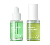Dúo Calmante e Hidratante: TOSOWOONG Sérum Facial Ácido Azeláico 10% & Ampolla Real Relief Noni para una Piel Limpia y Radiante