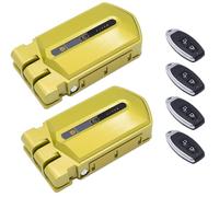 Duo Cerraduras inteligente Invisibles Golden Shield Alarm 95db con 4 mandos incopiables, Ideales para viviendas, trasteros, furgonetas...