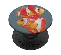 Dúo de arrecifes de pez Payaso - Conservación del océano Vida Marina Tropical PopSockets PopGrip Adhesivo