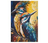 Dúo de pájaros coloridos rompecabezas de madera, descompresión rompecabezas, para adultos niños, 1000 piezas, juguetes de descompresión 78×53cm