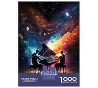 Dúo de Piano cósmico 1000 Piezas Puzzle Premium Puzzle Clásico, Cartón Grueso - Ultra Difícil, Antiestrés Total, Ideal para Diversión En Casa 70x50cm/1000pcs