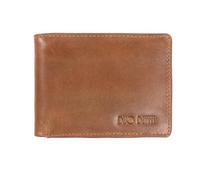 DUO DUFFEL Cartera de piel para hombre | Hecho a mano | Ranuras para tarjetas de crédito/débito | 2 compartimentos para monedas | 2 compartimentos secretos, marrón, talla única, Moderno