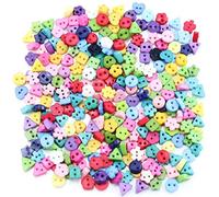 DUO ER 300 unids Colores Surtidos Formas Micro Botón Tiny Botón Dos Orificios Botón de Resina de 6 mm para Manualidades