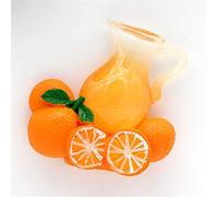 DUO ER Magnética Jugo Frigorífico palillo de Mosaico Taza de Leche de la Taza de café del Zumo de Naranja de la Botella de Vino Rojo Cesta frigoríficos 3D imanes de Nevera (Color : Orange Juice)